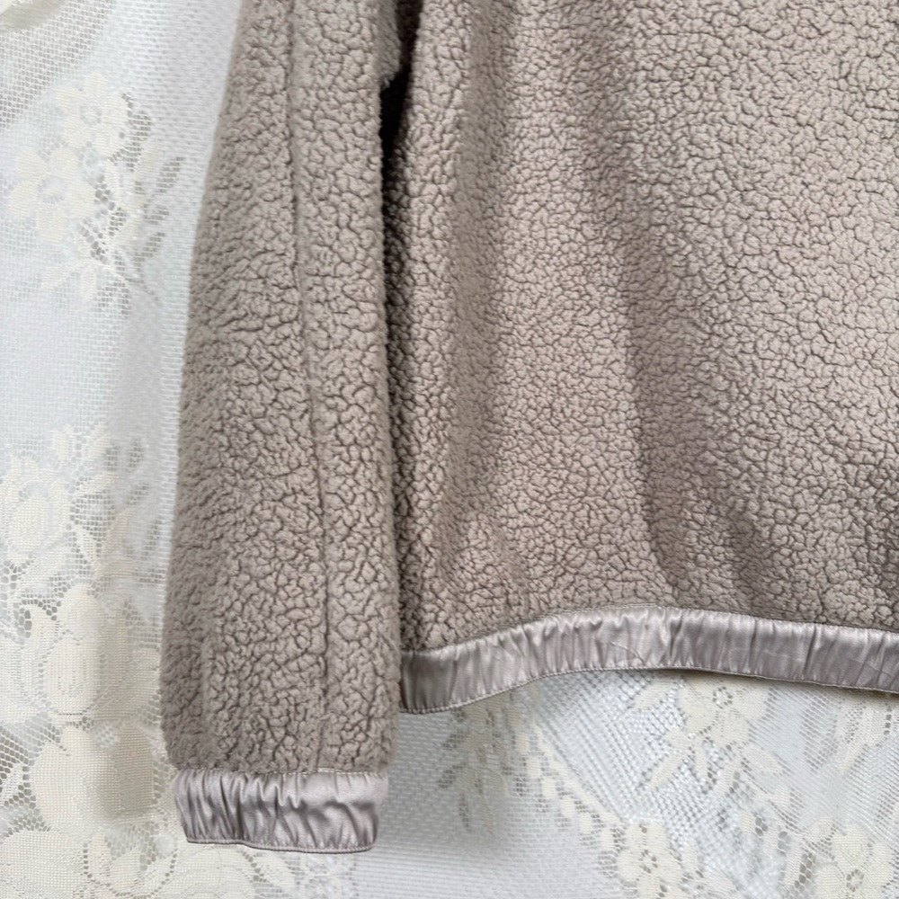 Athleta Sherpa Teddy Fleece Sweater Jumper Cream Athleisure Neutral Size Medium - Picture 8 of 11